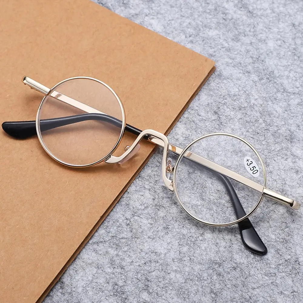 Metal Round Frame Men Women Reading Glasses for Reader Presbyopia Optical Eyeglasses +1.0 1.5 2.0 2.5 3.0 3.5 4.0