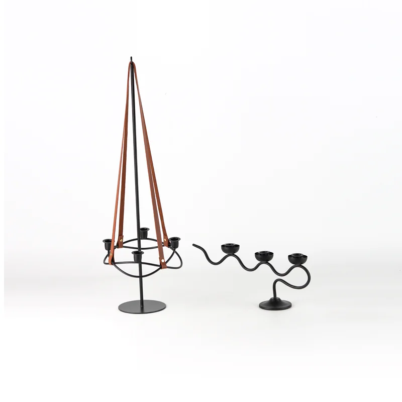 

metal black home decoration candlestick living room romantic interior design
