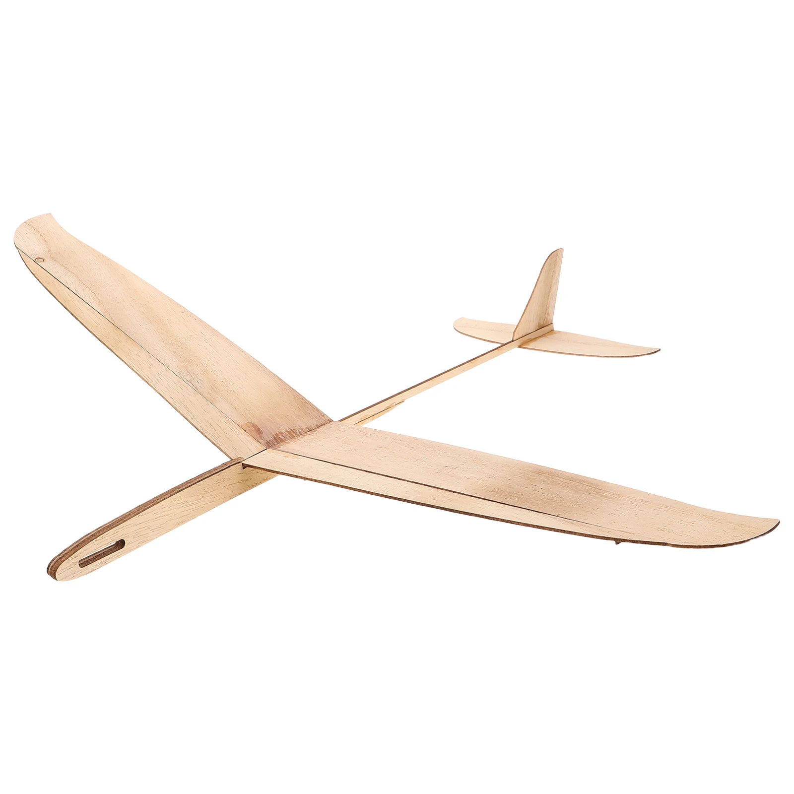 Avião planador de madeira, 2 peças, kit de artesanato diy, avião inacabado para crianças, projeto escolar, lançamento manual, voador, adequado para viagens