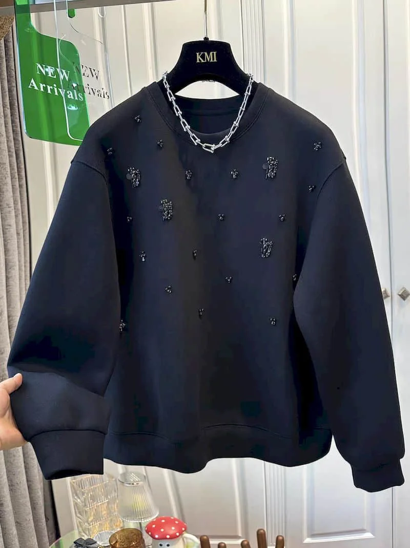 Jerséis de moda para mujer, sudadera fina con diseño de agujeros, Top informal de Color sólido, Jersey Simple, ropa Y2k, primavera y otoño