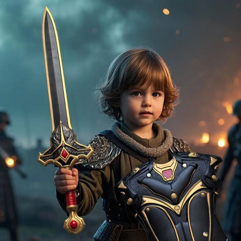 60 cm/23.62in Samurai Zwaard PU Middeleeuwse Spel Randapparatuur Cosplay Praktijk Collectible Feestartikelen Ornamenten Geschenken Outdoor Speelgoed