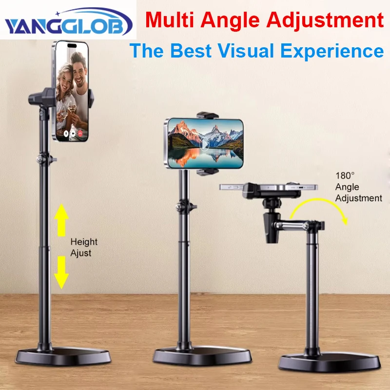 

Держатель для телефона, регулируемый по высоте держатель для телефона для прямой трансляции, портативная складная многоугольная регулируемая подставка для сотового телефона