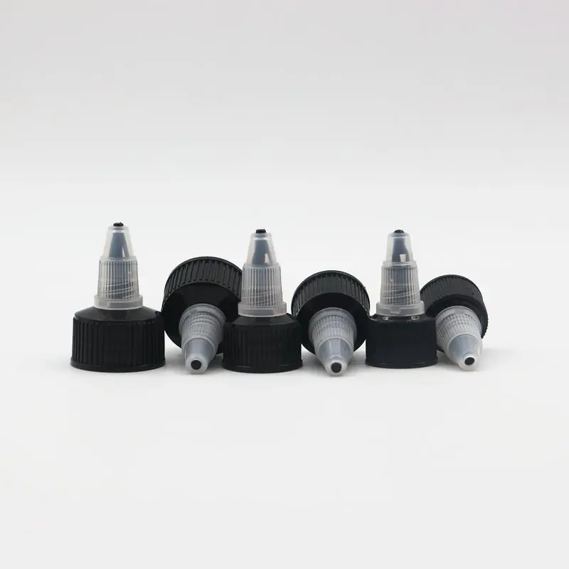 100pcs/lot Wholesale Black WHite Clear twist top cap or pointed mouth screw cap for bottle 18mm 20mm 24mm 28 410mm