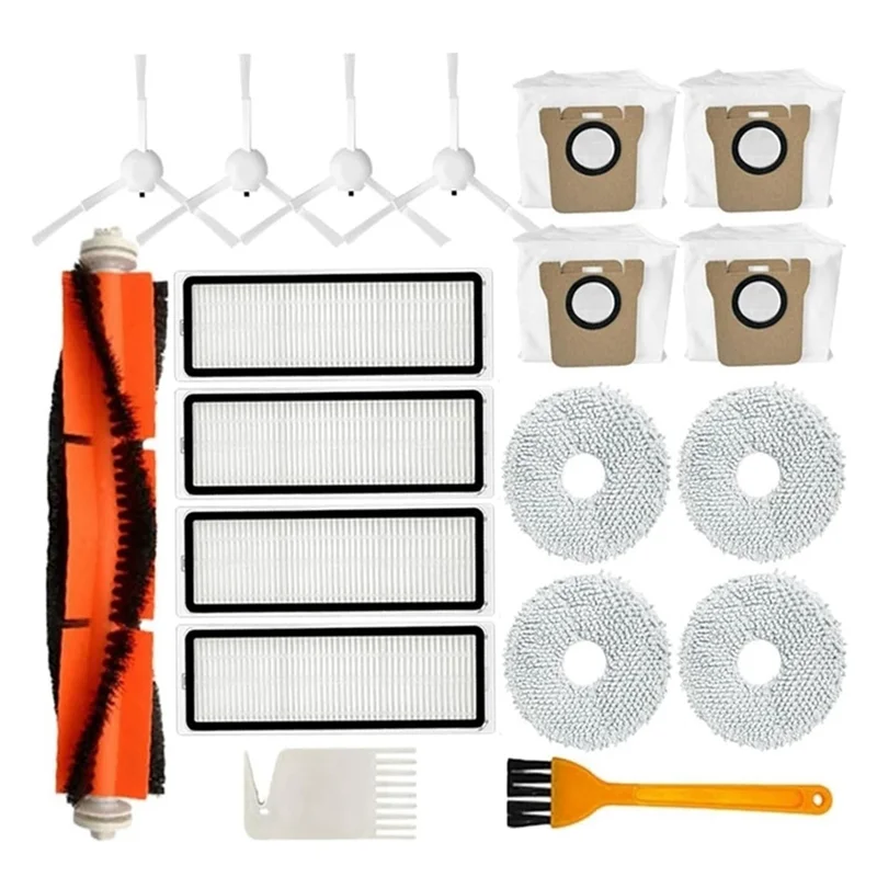 A83G-For Xiaomi Robot X10+ X10 Plus B101GL Robot Vacuum Cleaner Main Side Brush Hepa Filter Mop Cloth Dust Bags Accessories