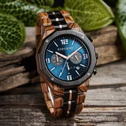 BOBO BIRD Luxury Wooden Watch for Men Original Business Men's Watches Fashion Quartz Wristwatch Cutomized Driopshipping