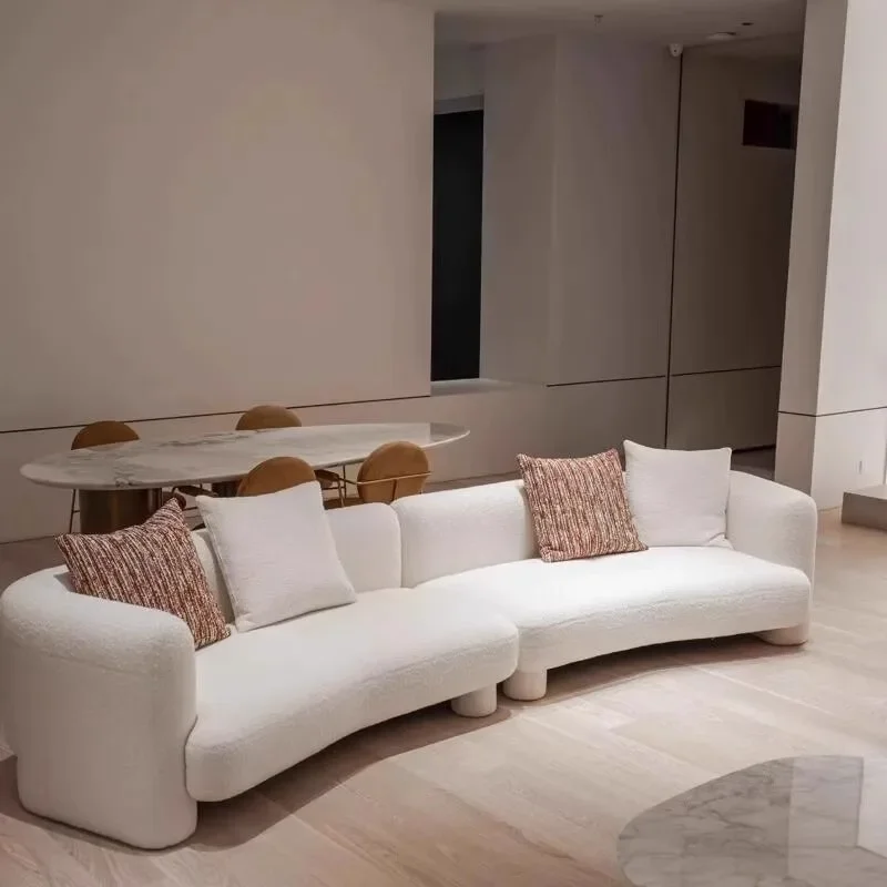 

Postmodern White Living Room Sofa L Shaped Designer Memory Foam Living Room Sofas Service Lounge Nordic Muebles Trendy Furniture
