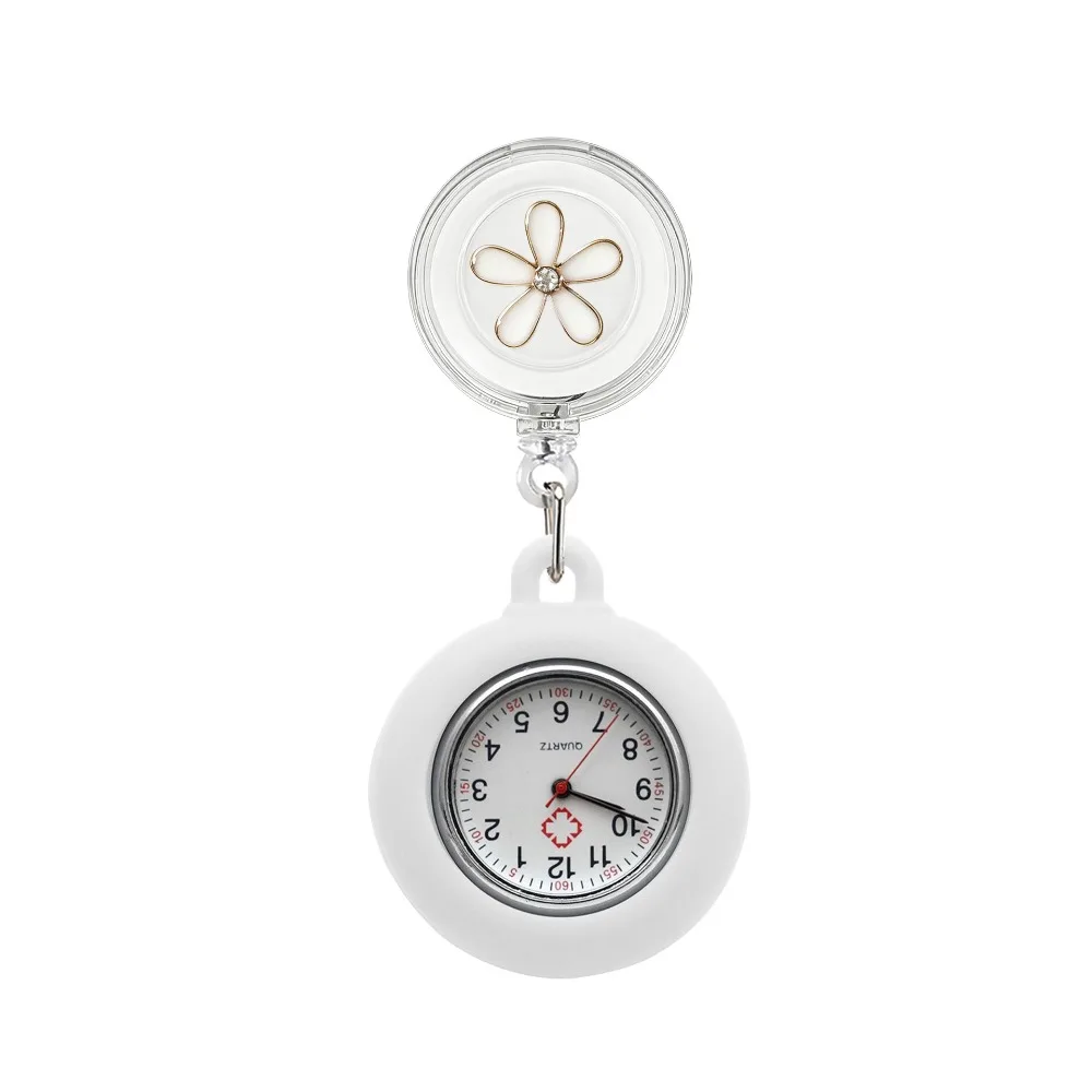 Charm Pendant Retractable Badge Reel Retractable Nurse Watch Decorative Pendant Practical Fob Watch Anti-Lost Nurse Watch Nurses