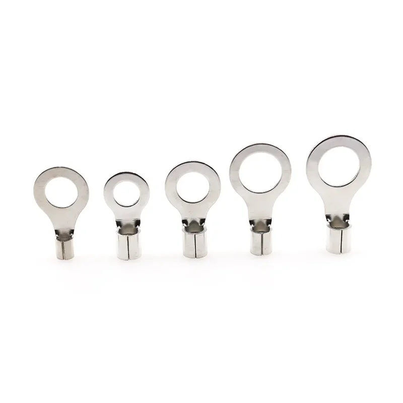 50Pcs RNB Copper Nose Cold Pressed Bare Wiring Terminal RNB1.25/2/3.5/5.5-3.2-4-5-6 Connector