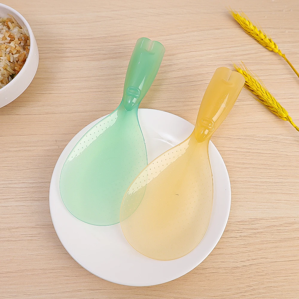 Cute Household Spoon Rice Monster Rice Spoon Can Stand Upright New Little Translucent Rice Spoon Not Sticky Electric Cooker