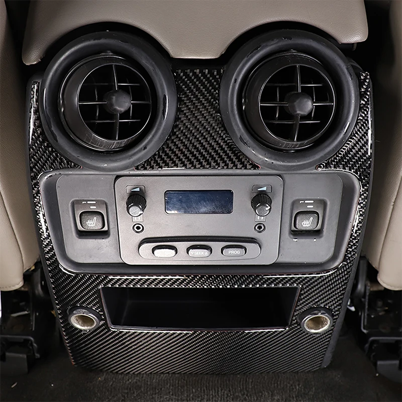 For 2003 2004 2005 2006 2007 Hummer H2 Car Rear Exhaust Air Vent Panel Decorative Sticker Soft Carbon Fiber Interior Accessories