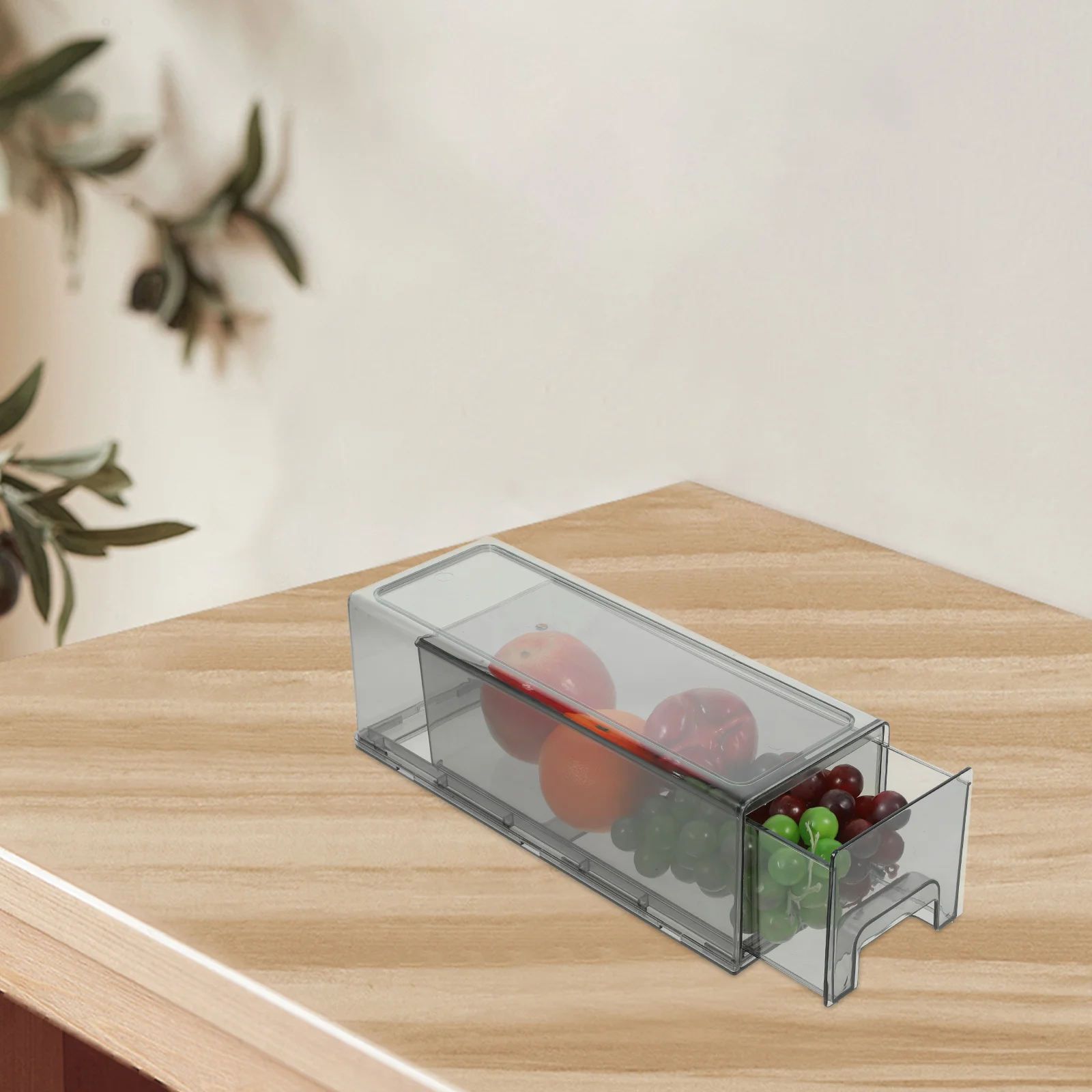 

Refrigerator Storage Organizer Bin Stackable Durable PP Material Fridge Drawer Fresh-Keeping Box Fruit Vegetable Cheese