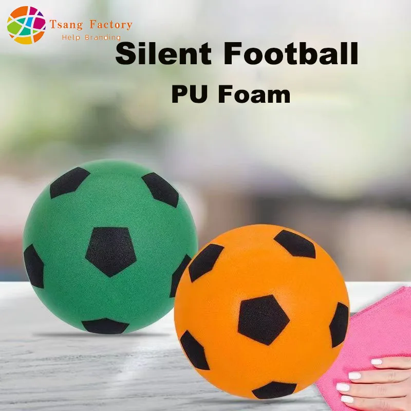 Silent Soccer Ball High Density PU Foam Quiet Football Indoor Playing Mute Bouncing Ball Children Sports Toy Game No Noise