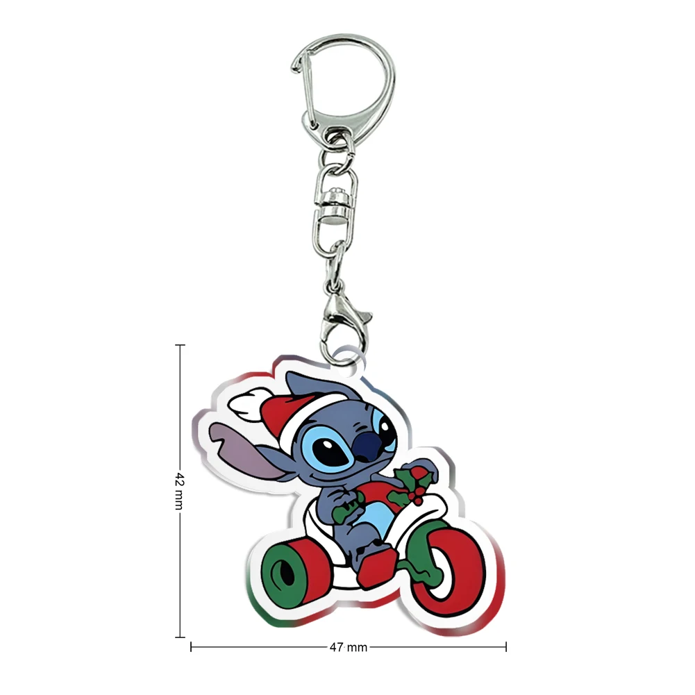 Lustige Stich Weihnachten Disney Halloween transparente Acryl Schlüssel anhänger Kinder Weihnachten Party Geschenk Sammlung Mädchen Schmuck Zubehör