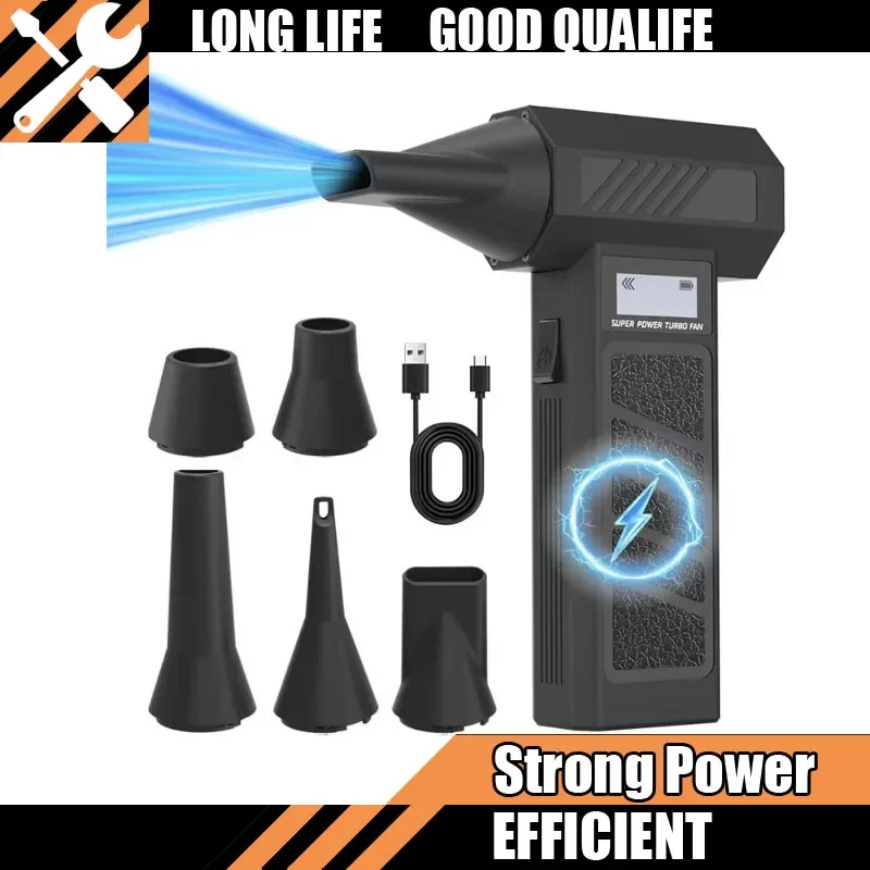 

990000 об/мин, пылесборник с ураганом, беспроводная пылесос со сжатым воздухом, высокоскоростной жестокий вентилятор, 4-скоростной регулируемый турбоструйный вентилятор, инструмент