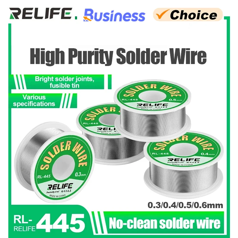 RELIFE 25g High Purity Solder Wire Rosin Core Tin Wire Low Melting Point Soldering Welding RL-445 0.3/0.4/0.5/0.6mm