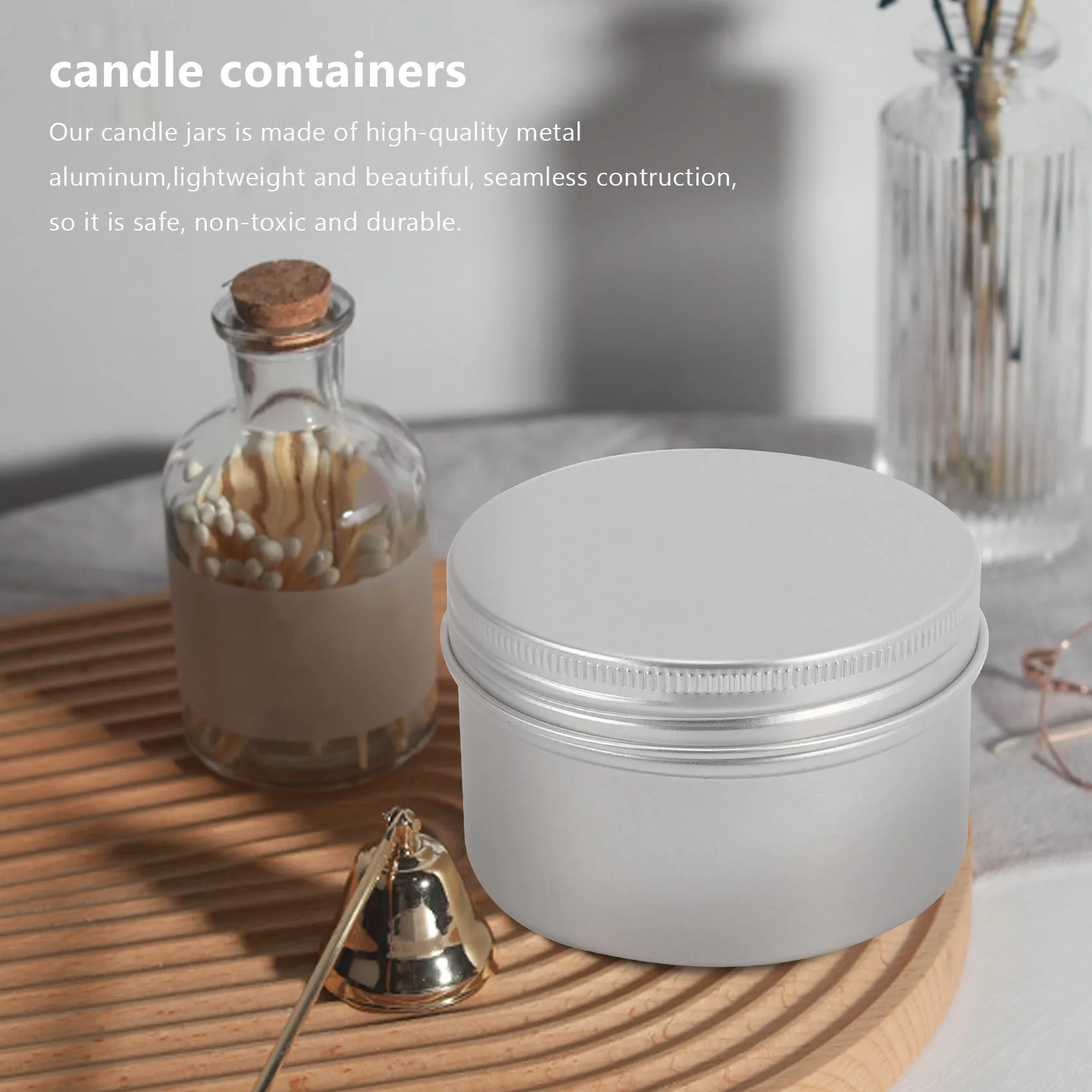 12Pcs 4Oz Metal Candle Tins for DIY Candle Making, Metal Tins with Screw Lids,for Candle Making,Crafts,Storage (Silver)