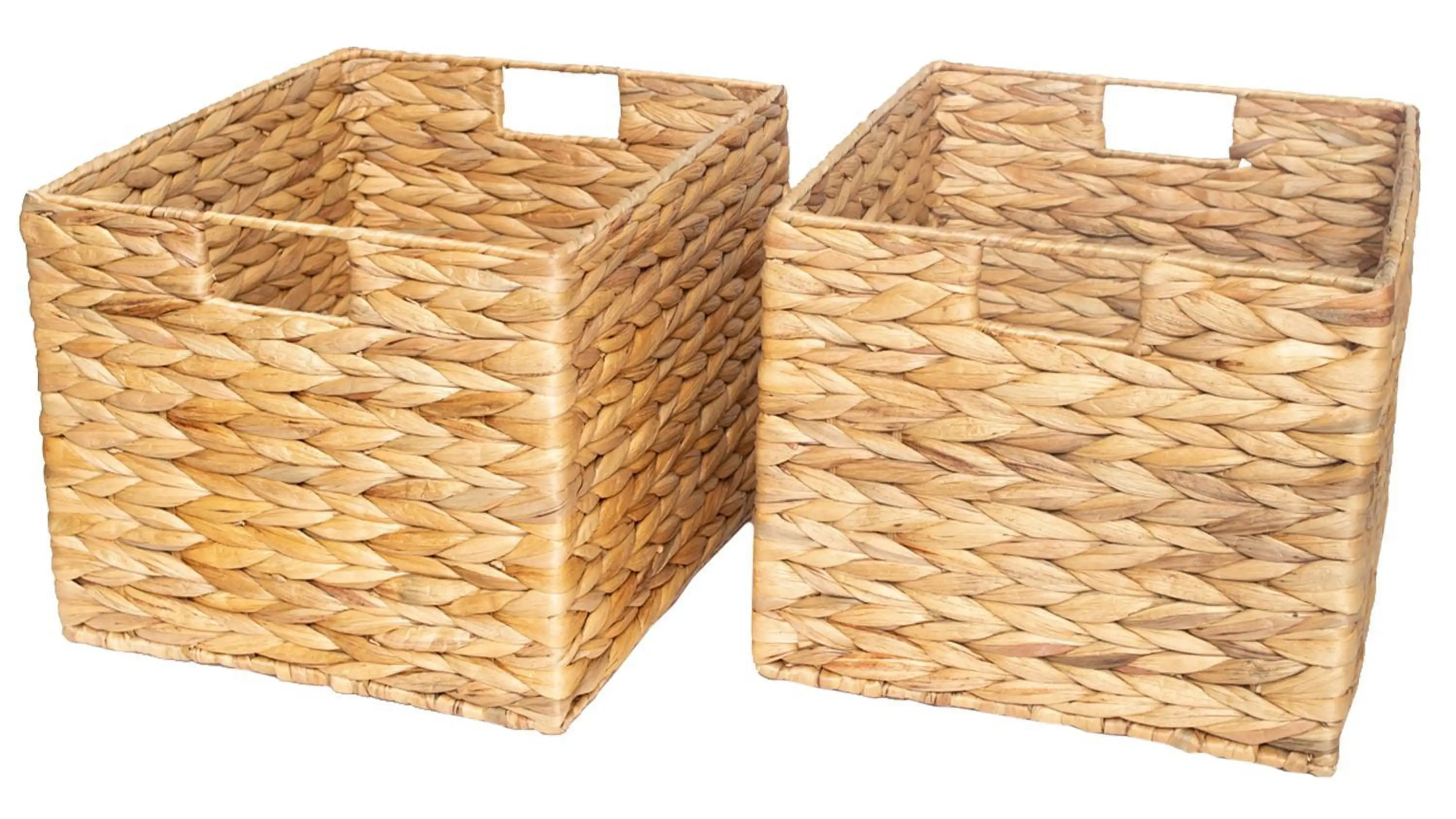 Caja de jacinto de agua natural, juego de 2, grande
