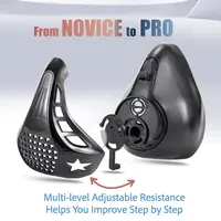 1pc Training Mask, Adjustable Resistance Levels, Simulate High Altitudes for Cardio Workouts, Lung Trainer, Washable 4