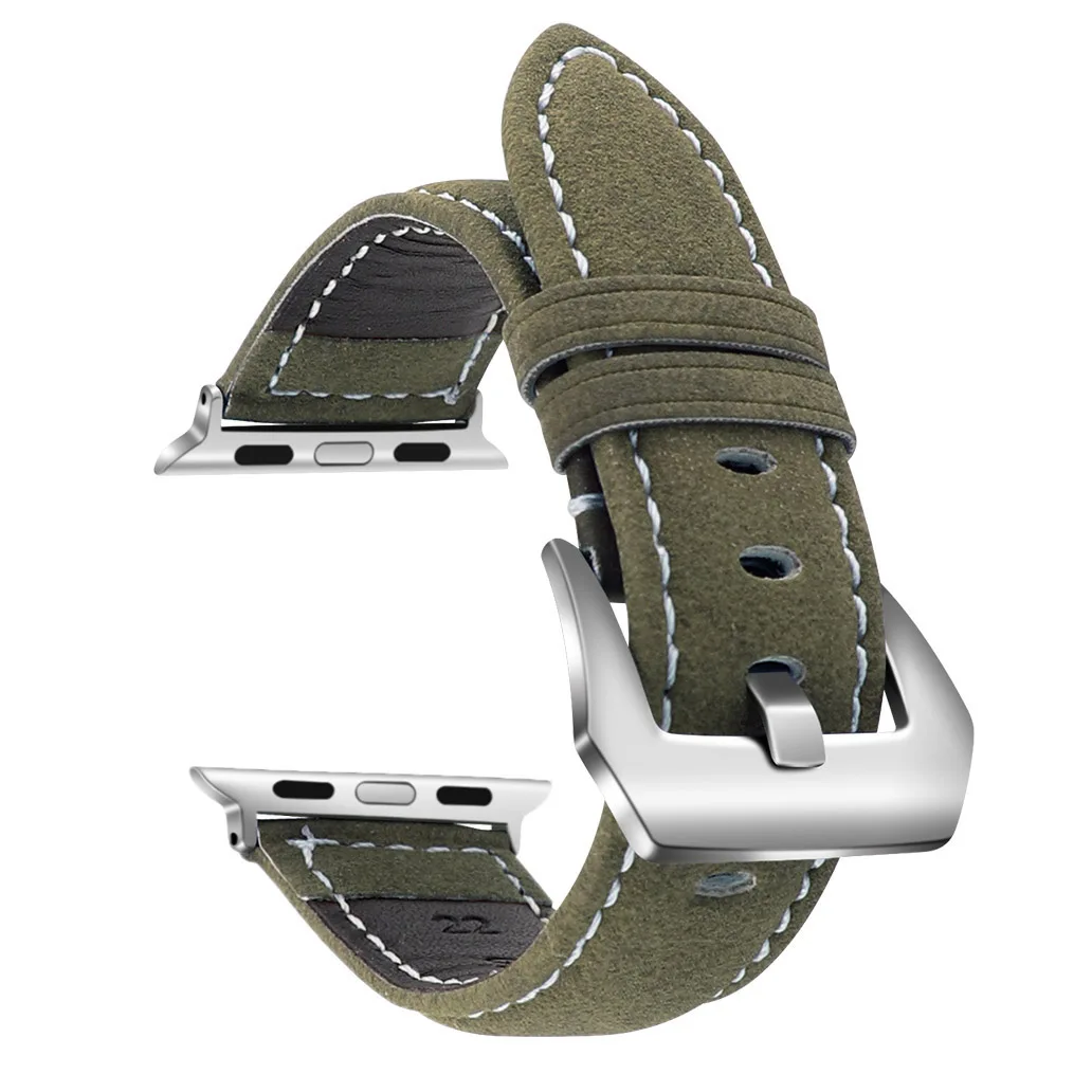 New vintage leather watchbands for iwatch 7 8 bracelet  Apple Watch Band 42mm 38mm Sport Bracelet For Series 6/3/4/5 watch strap image 2