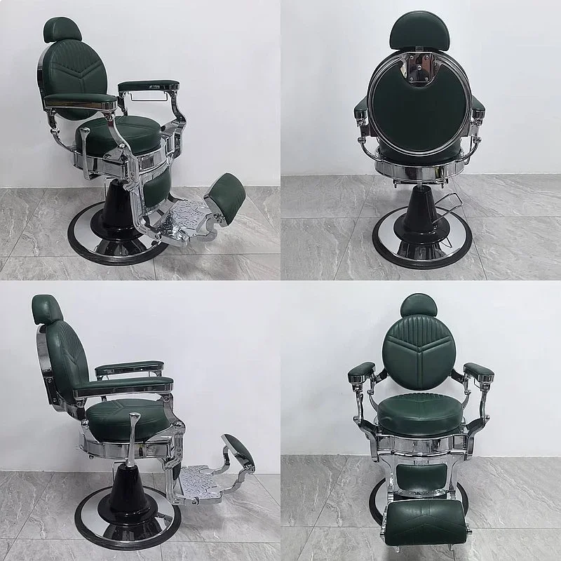 B80 Cross Border Vintage Barber Chair Reclining Shaving Salon Hair Stylist Stool For Hairdressing Dyeing