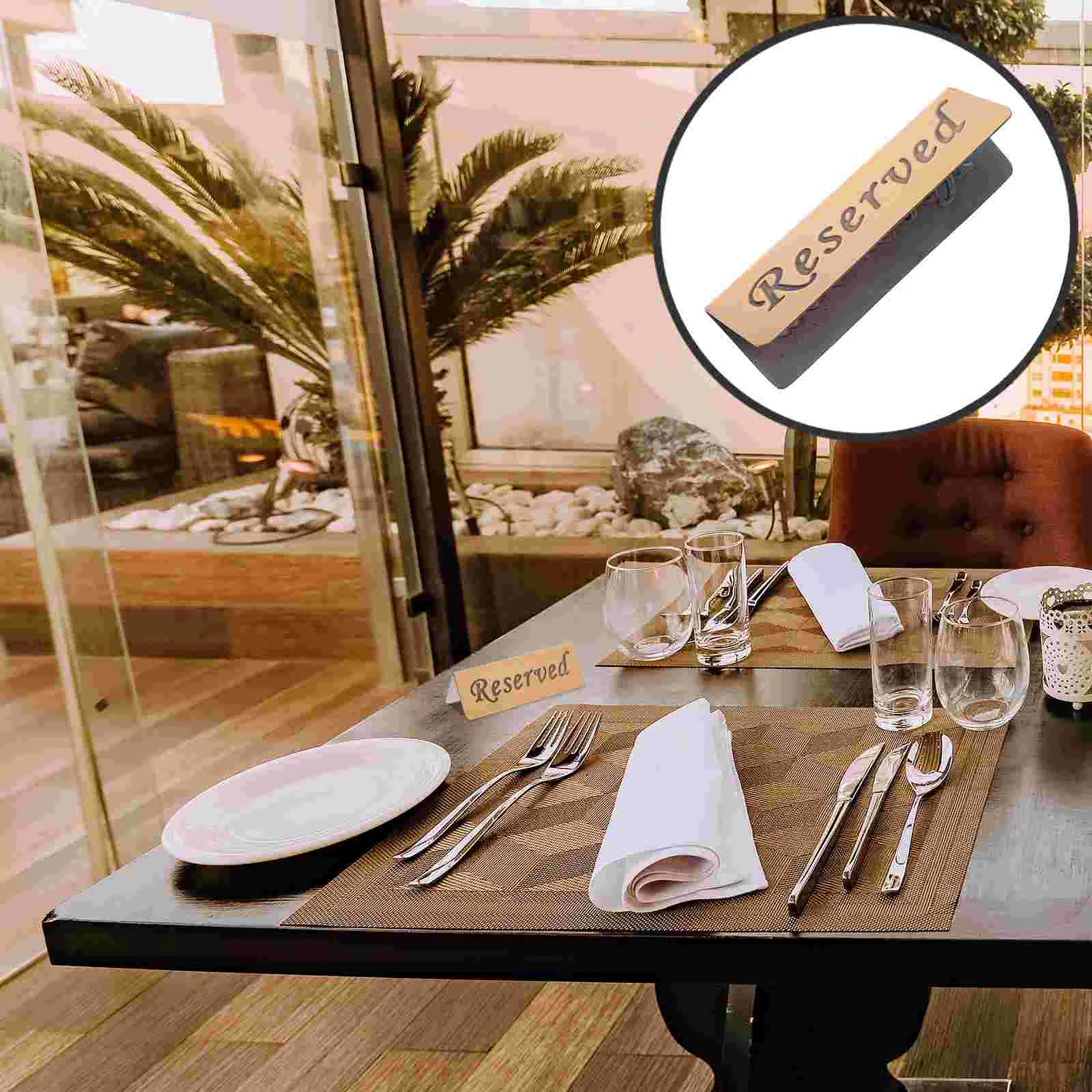 

Stainless Steel Seat Sign Reserved Row Signs Table Tent Wedding for Tables Hotel Signage