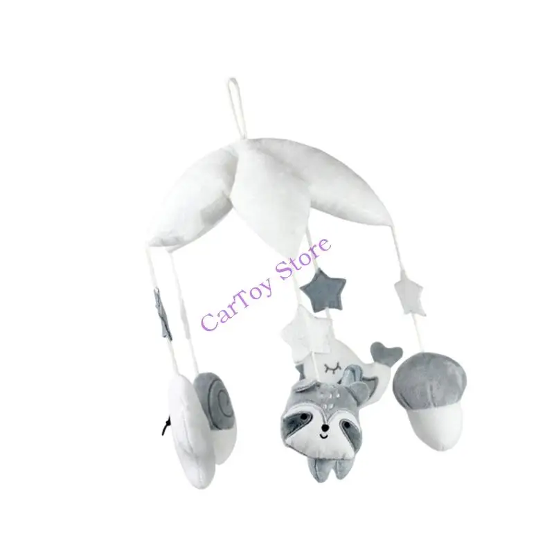 幼児用ベッドなだめるガラガラミュージカルぬいぐるみベビーベッドモバイル回転動物オルゴール