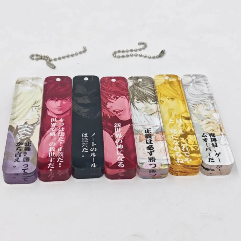 Chaveiro de Cosplay Anime Yagami Light MisaMisa Ryuk, Pingente de Acrílico em Tira Grossa, Chaveiro, Ornamento para Bolsa, Acessórios e Adereços