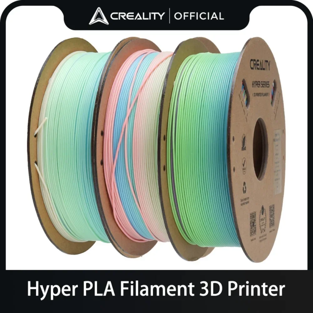 CREALITY Hyper Color PLA Filament Gradient 3D Printing 1.75mm 1KG Environmentally Friendly Paper Reel High-speed Rainbow1.25g/cm