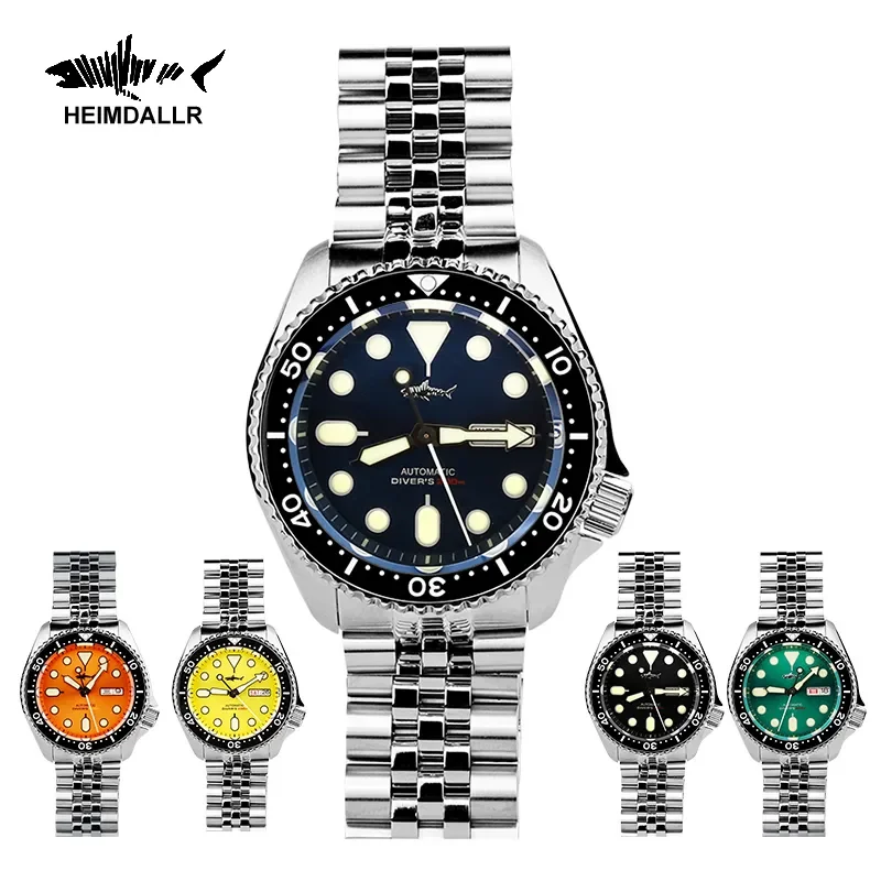 HEIMDALLR Men Watch NH36 Movement Sharkey Skx007 Ceramic Bezel 200M Water Resistance Automatic Mechanical Dive Watch for men