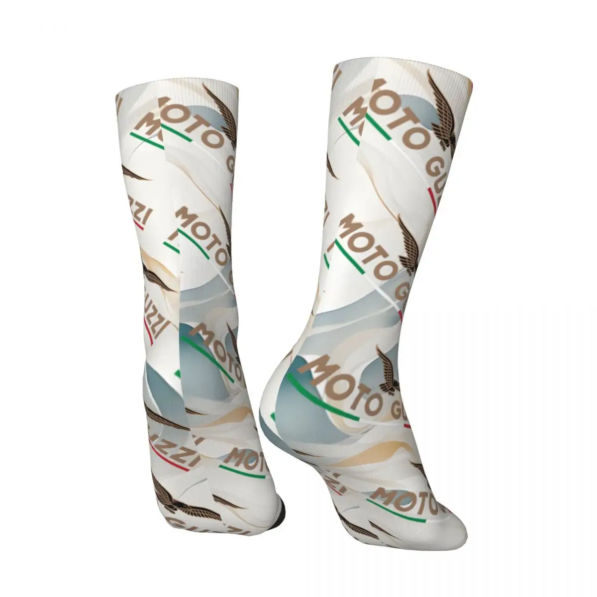 Vintage Adhesive Emblem Men's compression Socks Unisex M-Moto Guzzis Harajuku Pattern Printed Novelty Crew Sock