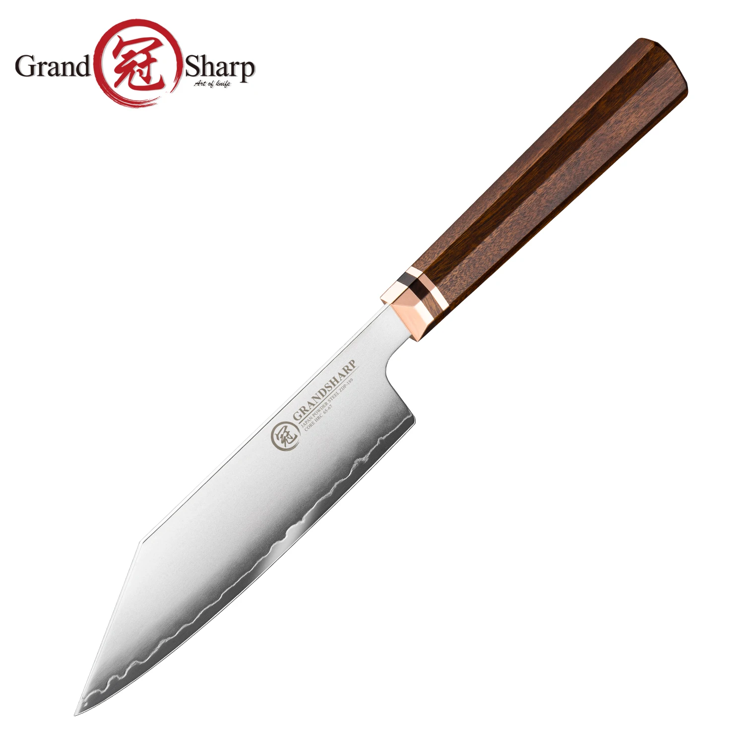 Grandsharp 5.5 Inch Bunka Knife 420J2 Stainless Steel 3 Layer Composite ZDP189 Core Chef Knife Africa Mkuruti Wood Kitchenware