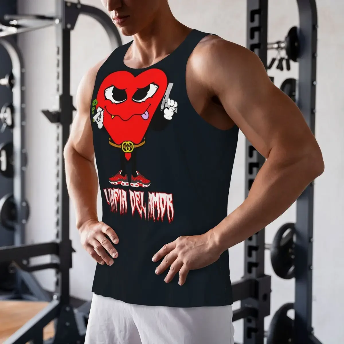 Schnell trocknendes MAFIA OF LOVE Gym Tank Muscle ärmelloses Shirt Bodybuilding atmungsaktive Weste