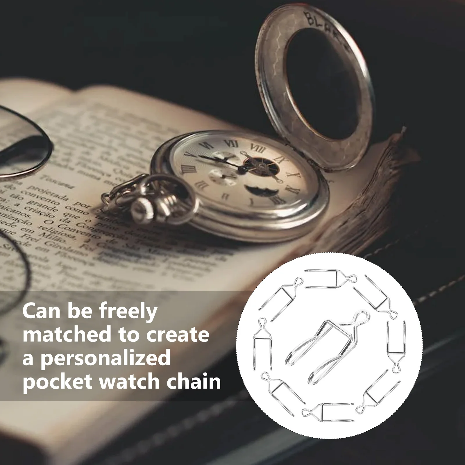 

50pcs For Clasp Iron Clasps Diy Clasps For Pocket Craft Clips Watch Chain Accessories Pocket Watch Chain Clips Parts