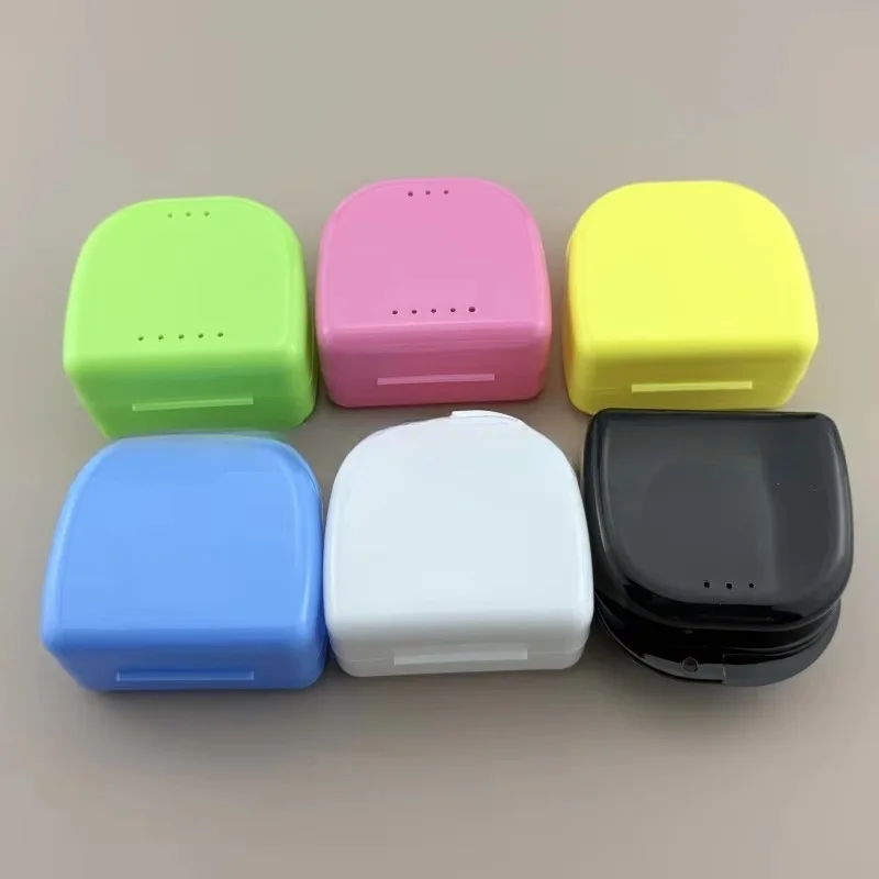 30Pcs Denture Tray Box Dental Orthodontic Braces Retainer Case Dental Denture Box False Teeth Protective Case