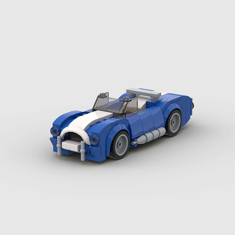 MOC Cabriolet AC289 Cobra City Vehicle Building Blocks Speed Champions Open Cars Sets Runabout Racing Technique Bricks Kid Toys