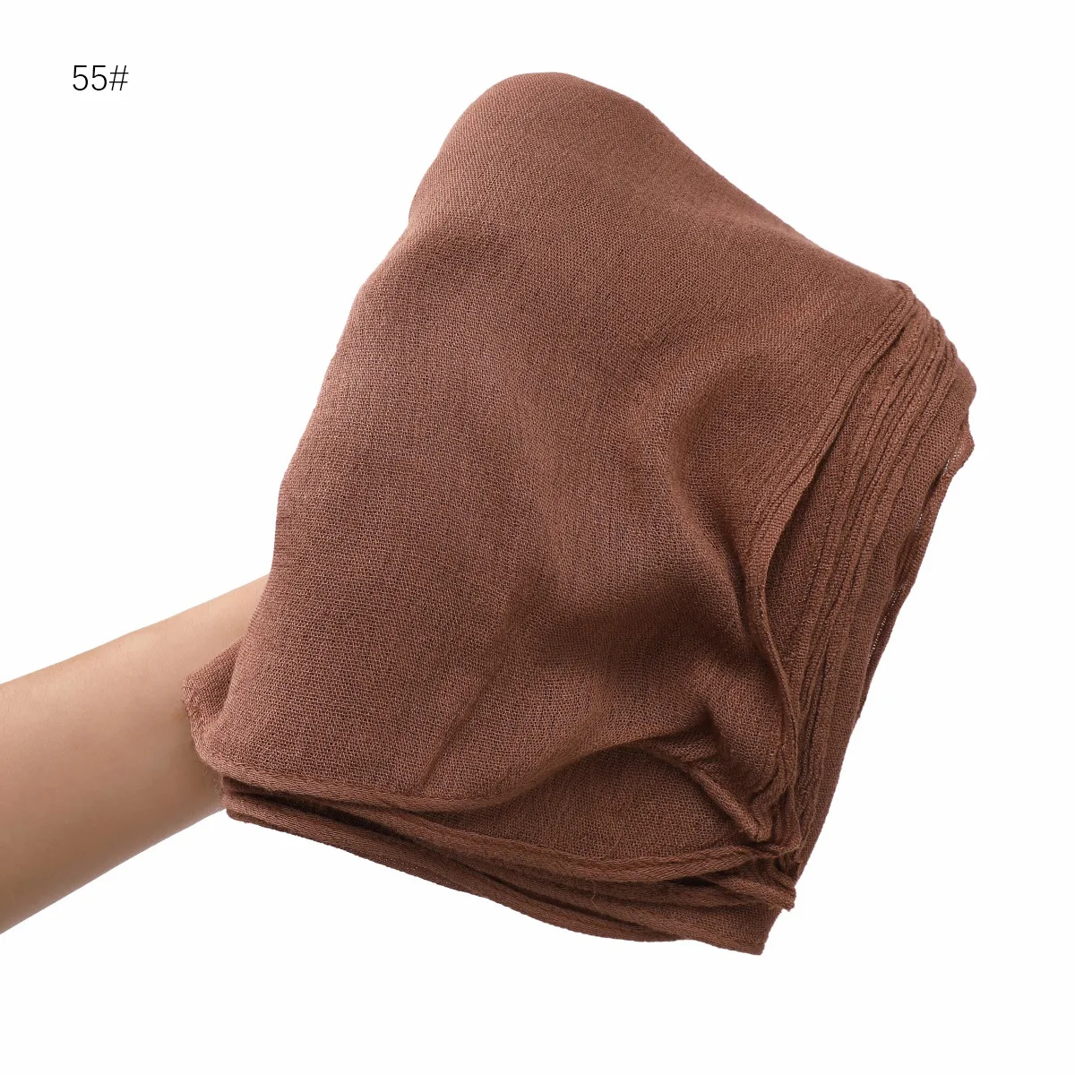Frauen große Größe einfache feste Baumwolle Rayon Falte Hijab Schal Dame hochwertige Wickel und Schals Musulman Stirnband islamischen Turban