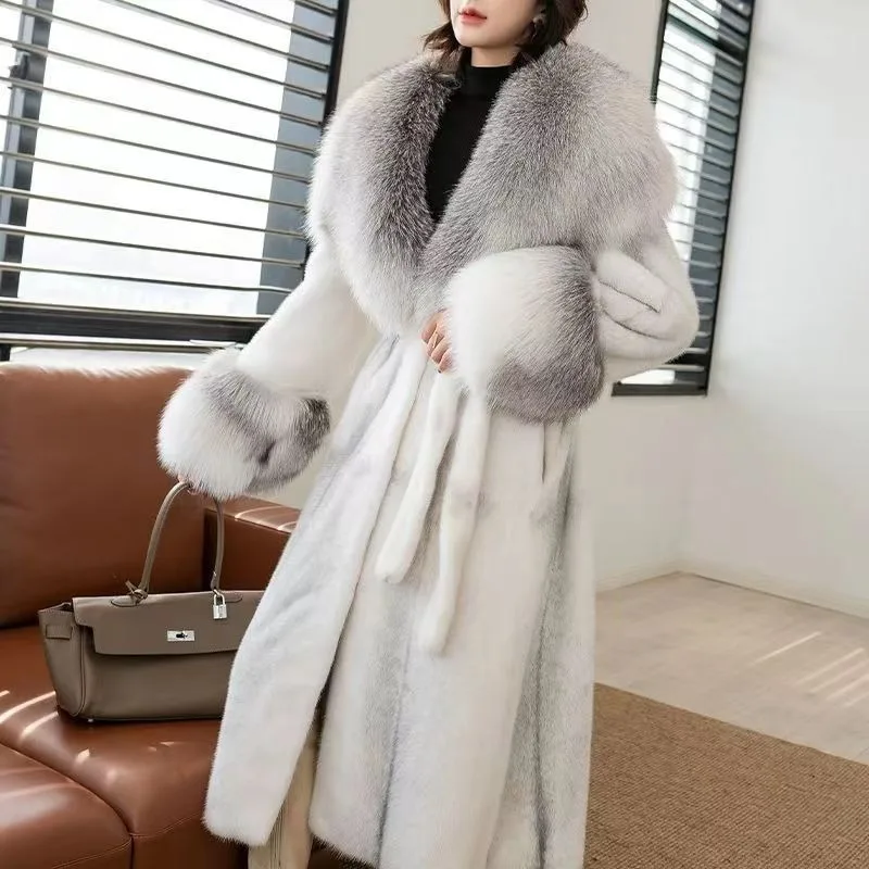 Women's Autumn/Winter Top Coat Faux Fur Fur Collar Eco-friendly Luxurious New Simple Comfortable Advanced Soft Niche Versatile