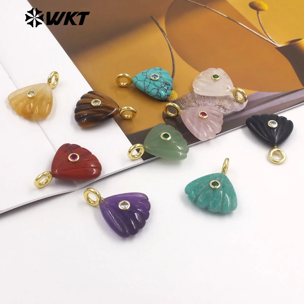 

WT-P2054 Special Beautiful Trendy Gemstone Cubic Zircon 20*22mm Pendant With 18K Real Gold Plated For Women Jewelry ACC