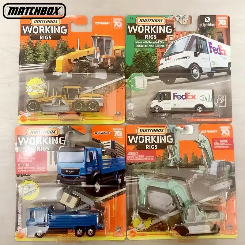 

Genuine Matchbox Working Rigs Alloy Simulation Engineering Vehicle City Service Fleet Car Model Rescue Collection Toy Boys Gifts