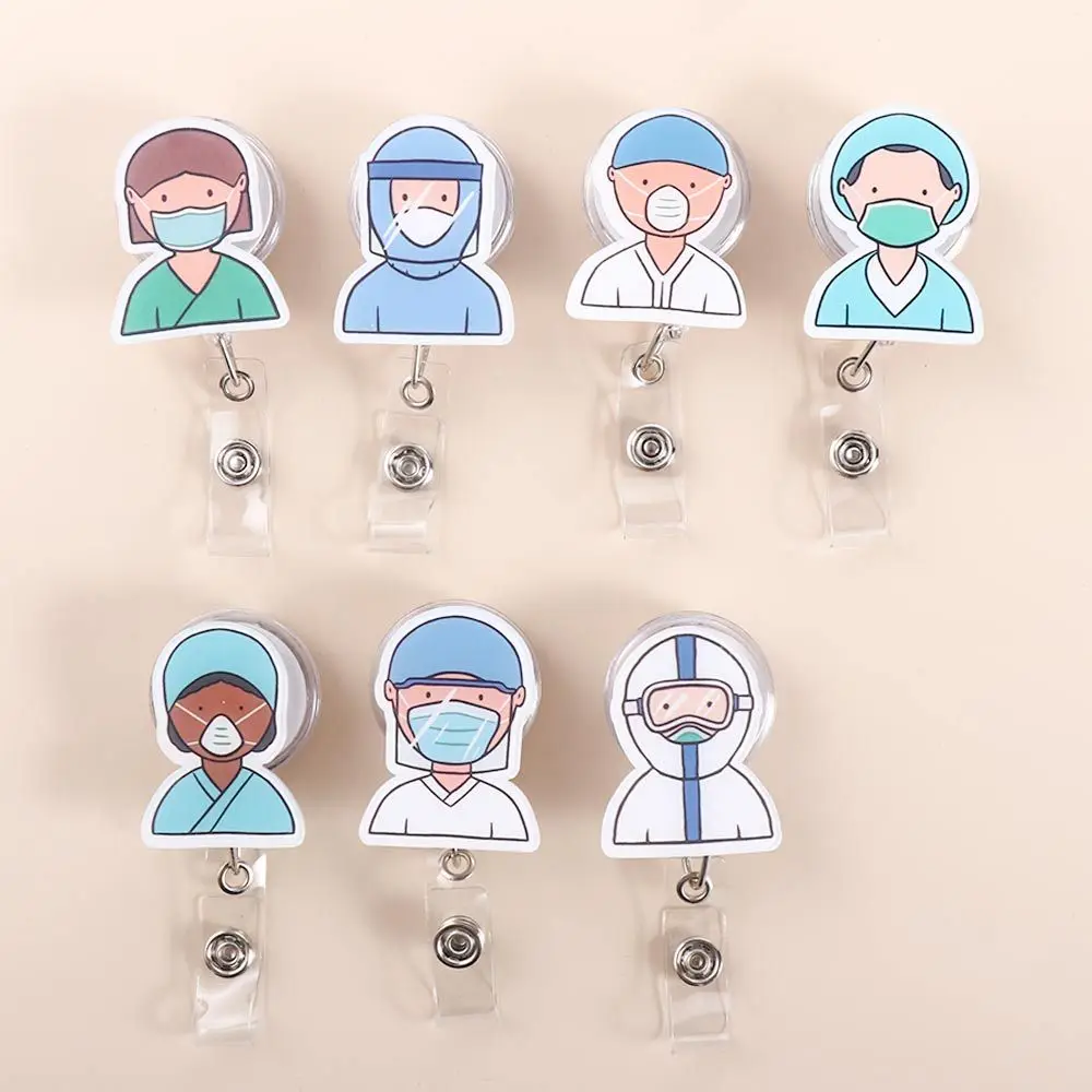 Karten clips ID-Karten clips Brust karte Krankenhaus abzeichen halter Krankens ch wester Abzeichen halter Krankens ch wester Arzt Abzeichen rolle einziehbare Abzeichen rolle