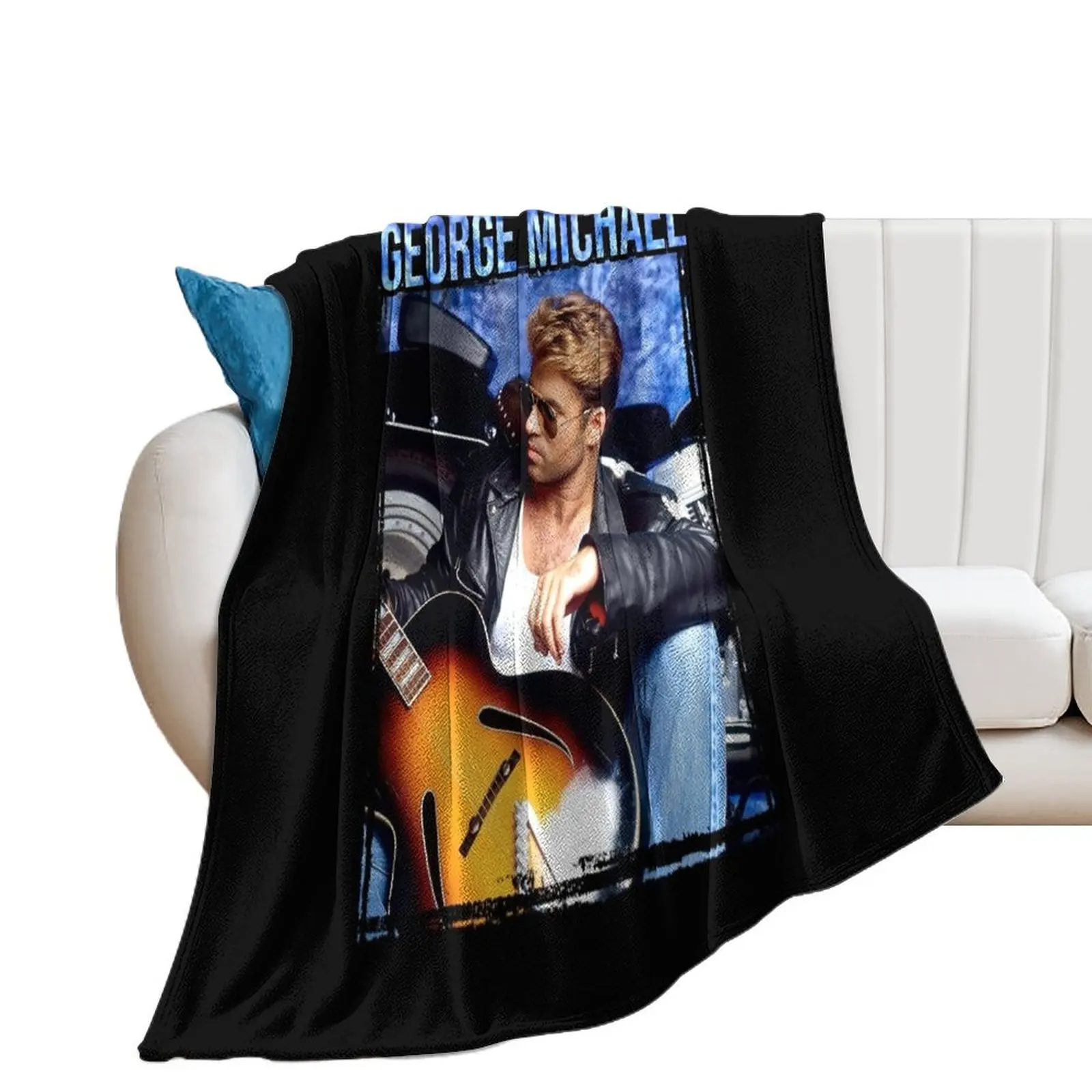 

George Live Portrait Throw Blanket Thermal Loose Plaid on the sofa Blankets