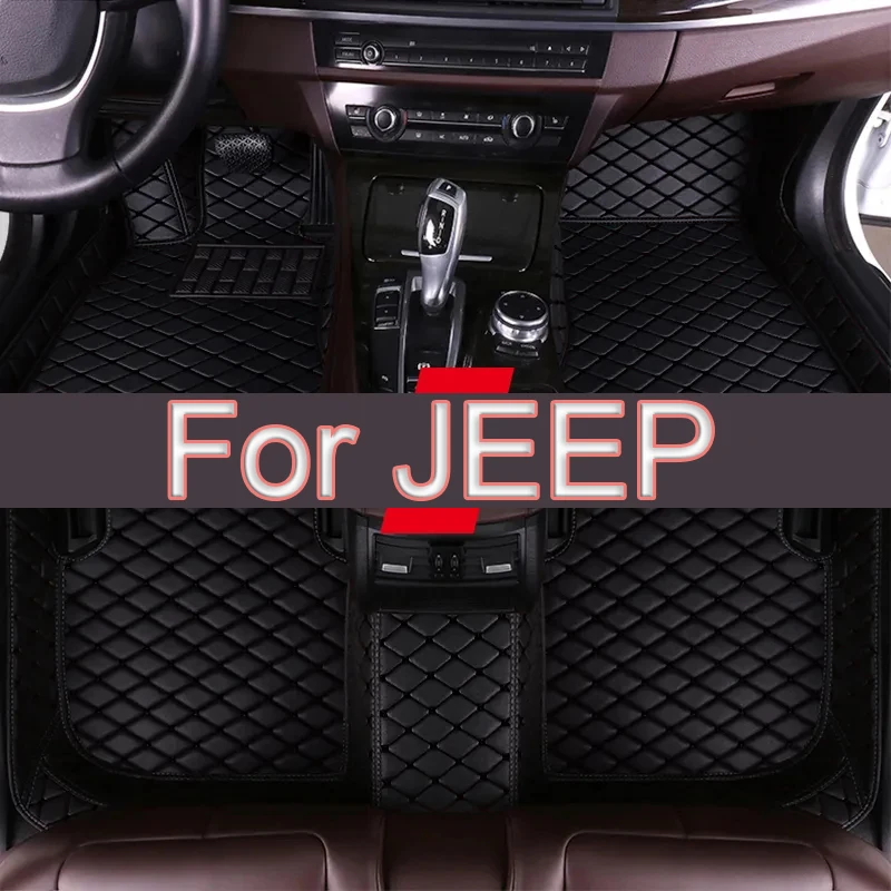 Car Floor Mats For JEEP Commander Cherokee Compass Renegade Liberty wangler TJ Gladiator Car Accessories