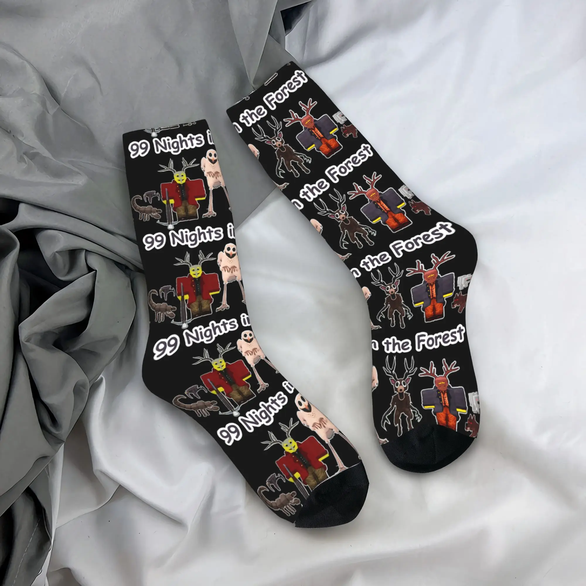 Couple Socks 99 Nights in The Forest Halloween  Stockings Winter Funny Soft Socks Graphic Running Sports Anti-Slip Socks