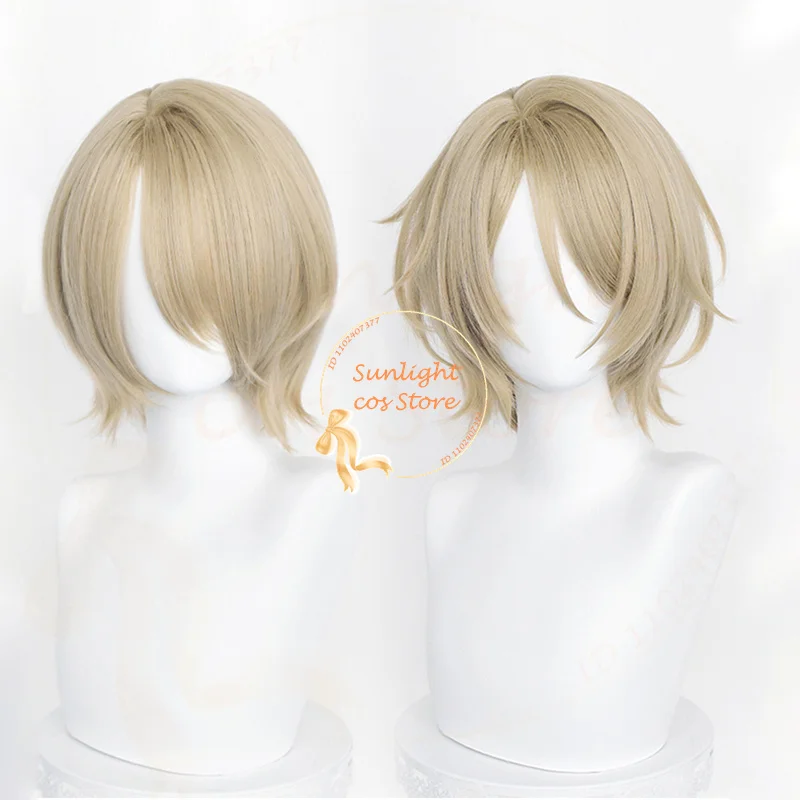 Styled  ALKALOID Shiratori Aira Cosplay Wig 35cm Short Brown Wig Heat Resistant Synthetic Hair ES Party Anime Wigs