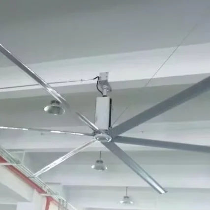 

Energy Saving HLVS 24FT 7.3 Meter Ceiling Fan EC Motor Low Speed High Air Flow for Manufacturing Plant
