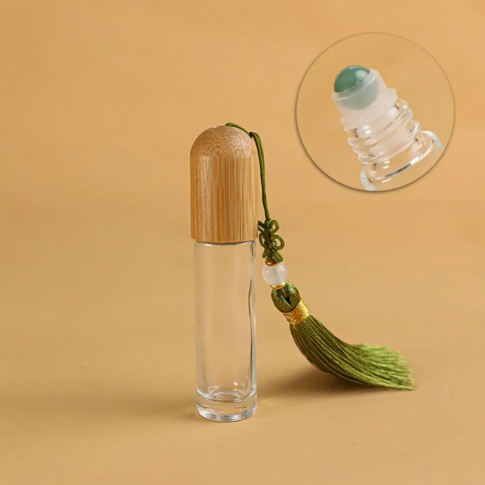 With tassel Empty Bottle Essential Oil Bottle Reusable Refillable Perfume Bottle Carvable 5/10ml Essence Storage Bottle women