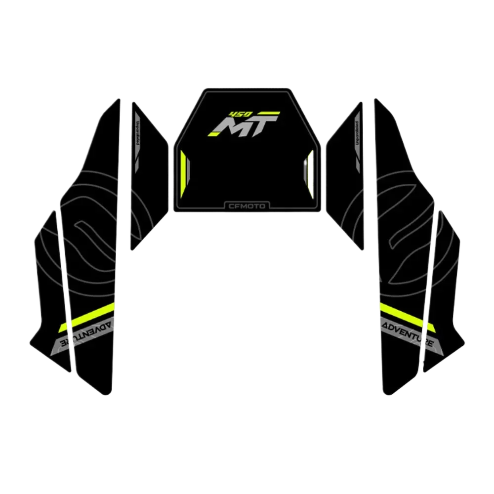 แผ่นรองถังน้ำมันมอเตอร์ไซค์กันลื่นแผ่นรองเข่าด้านข้างสติ๊กเกอร์แผ่นป้องกันเพื่อตกแต่งสำหรับ CFMOTO 450MT 450 Mt