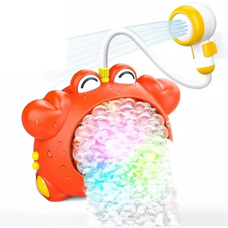 

Музыкальная машина для создания пузырей ABLJ с подсветкой, перезаряжаемая, для детей 1-3 лет и малышей 6-12 месяцев, насадка для ванны в виде краба