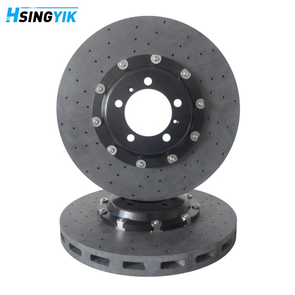 HSINGYIK Racing Sport Car Front Carbon Fiber Ceramic Brake Disc Rotor for Porsche Panamera 4 Turbo S OE 97035140732 410MM