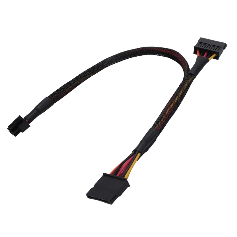 Câble d'alimentation Mini SATA, 6 broches vers 15 broches X2, pour DELL Tystro 3650 3653 3655 ordinateur de bureau HDD SSD 6 000